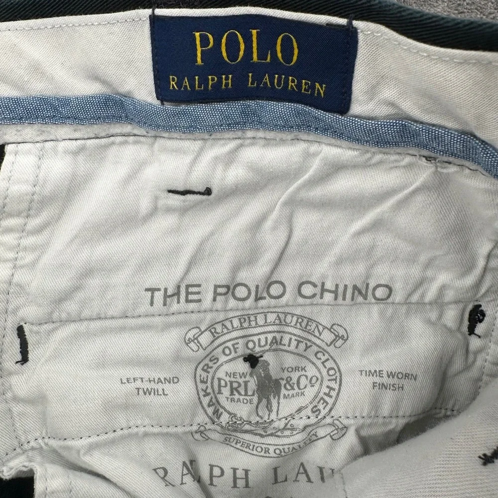 Polo Ralph Lauren The Polo Chino Mens 36x32 Green Cotton Twill Straight Pants